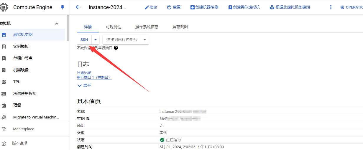 GoogleCloud谷歌云控制台基础使用（操作系统选择、SSH密码）